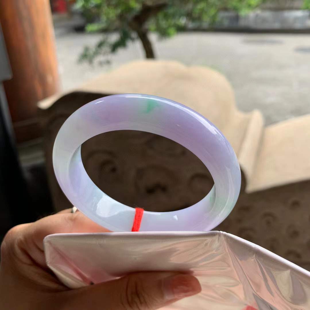 正圈冰春彩翡翠手镯