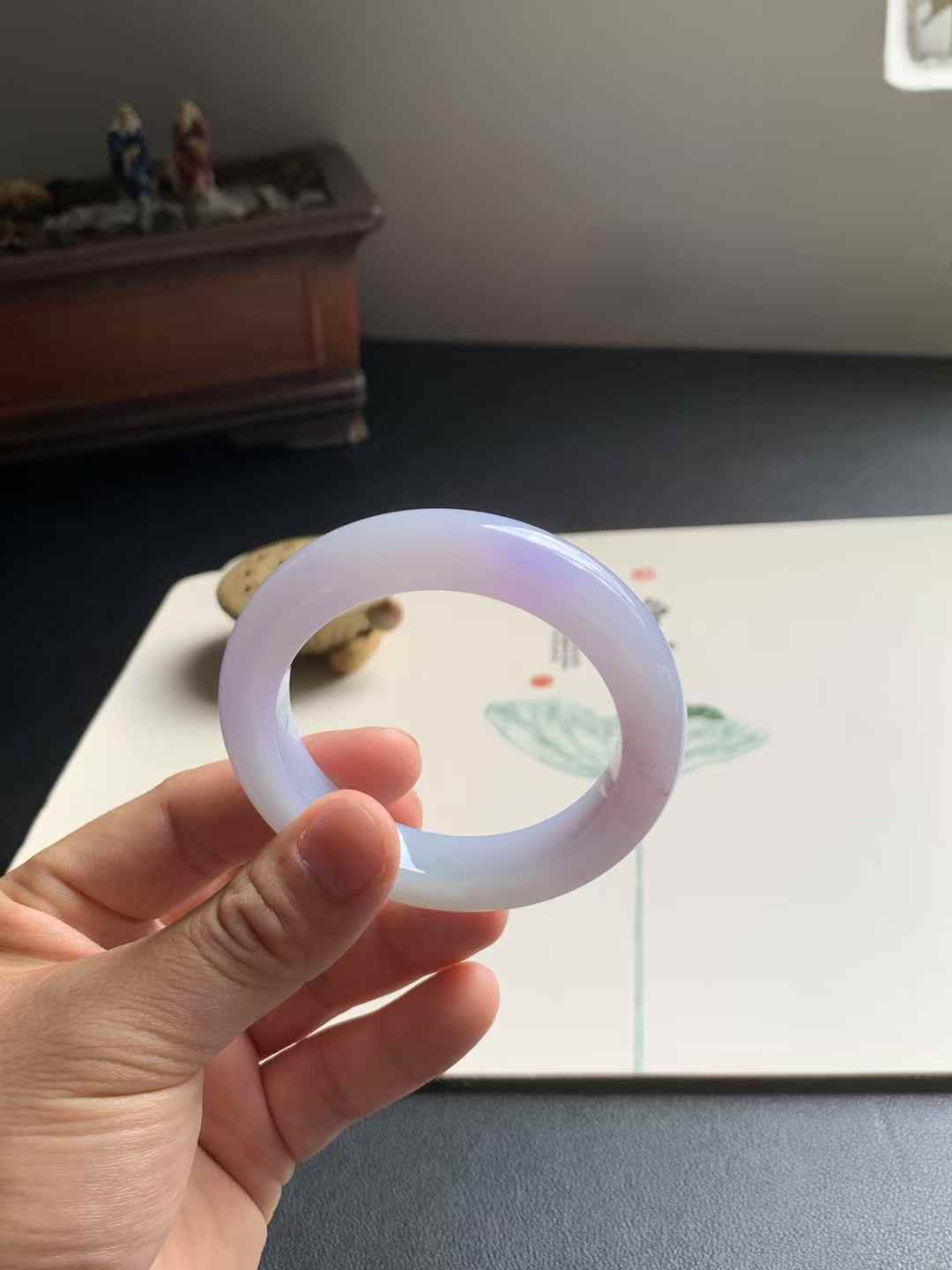 紫罗兰正圈翡翠手镯
