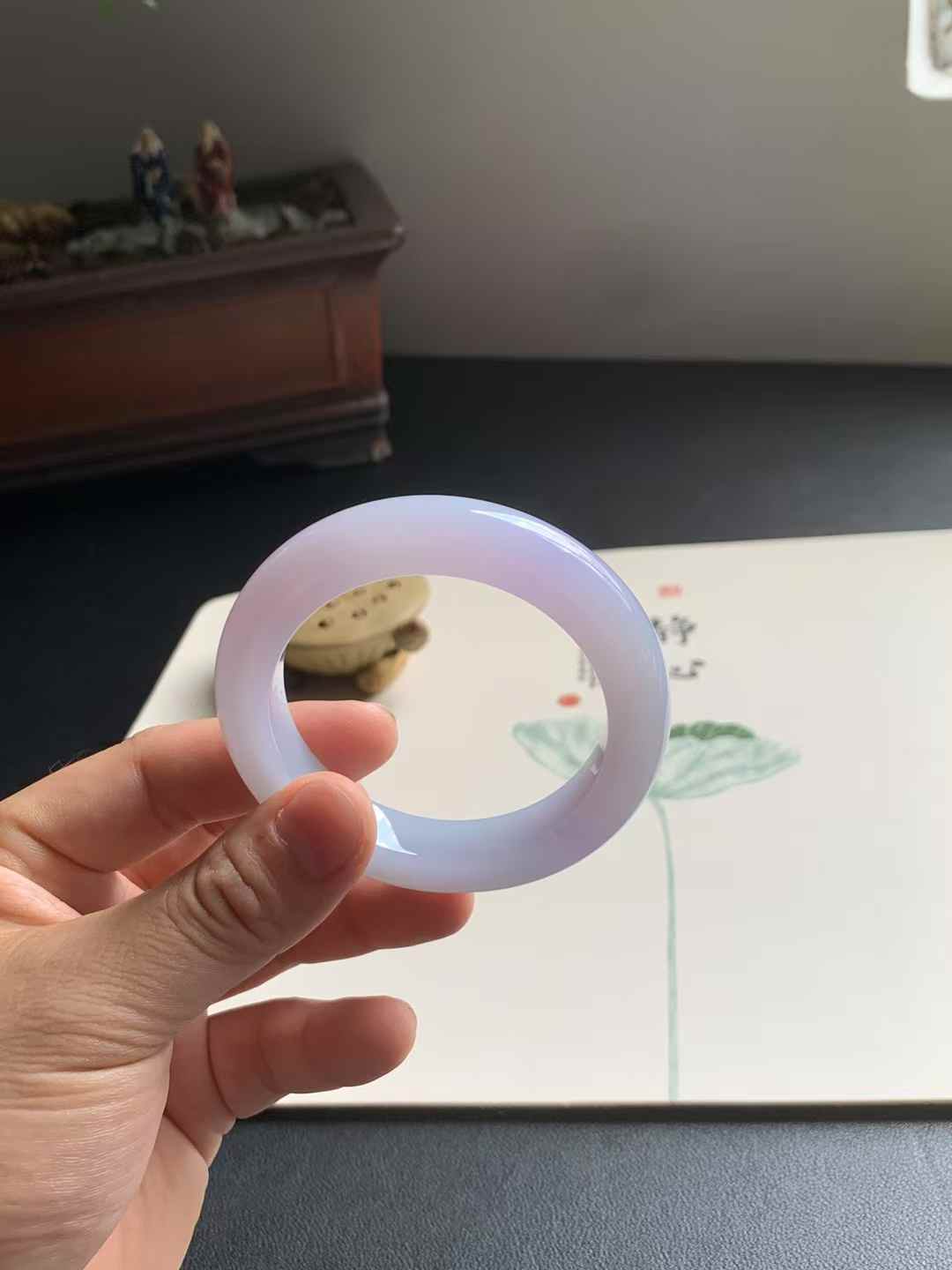 紫罗兰正圈翡翠手镯