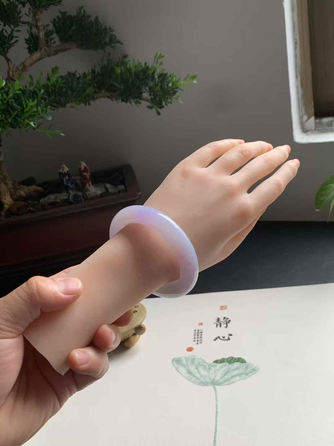 紫罗兰正圈翡翠手镯