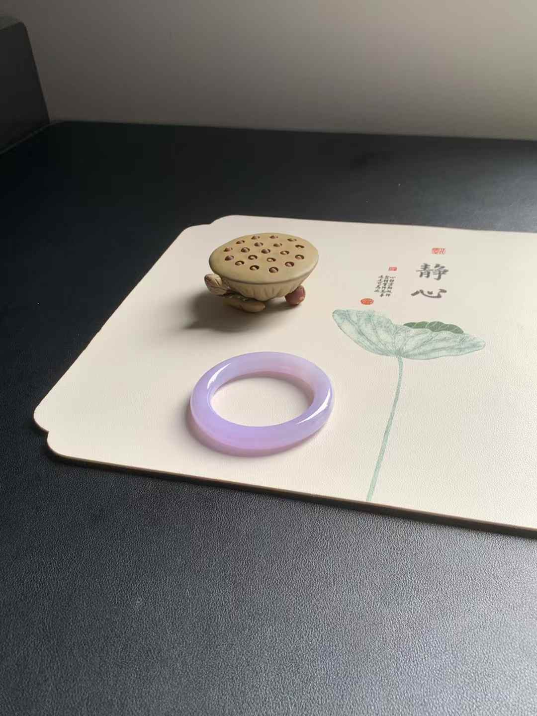 冰胶紫罗兰圆条翡翠手镯