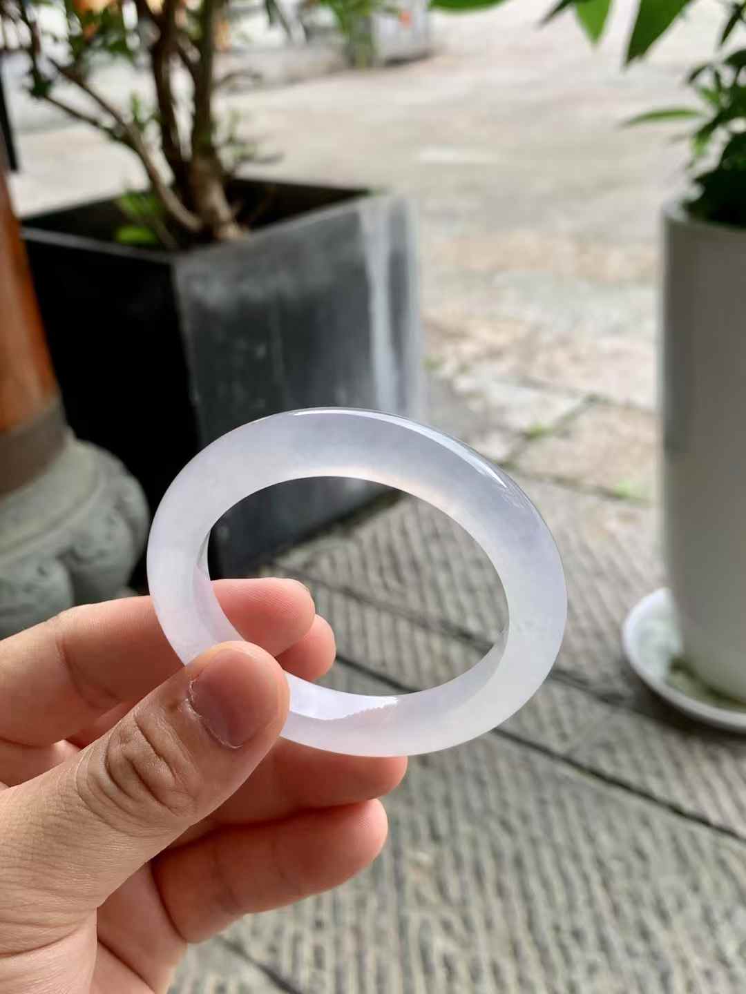 高冰底起光正圈翡翠手镯