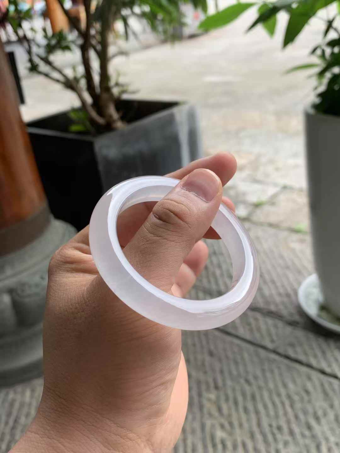 高冰底起光正圈翡翠手镯