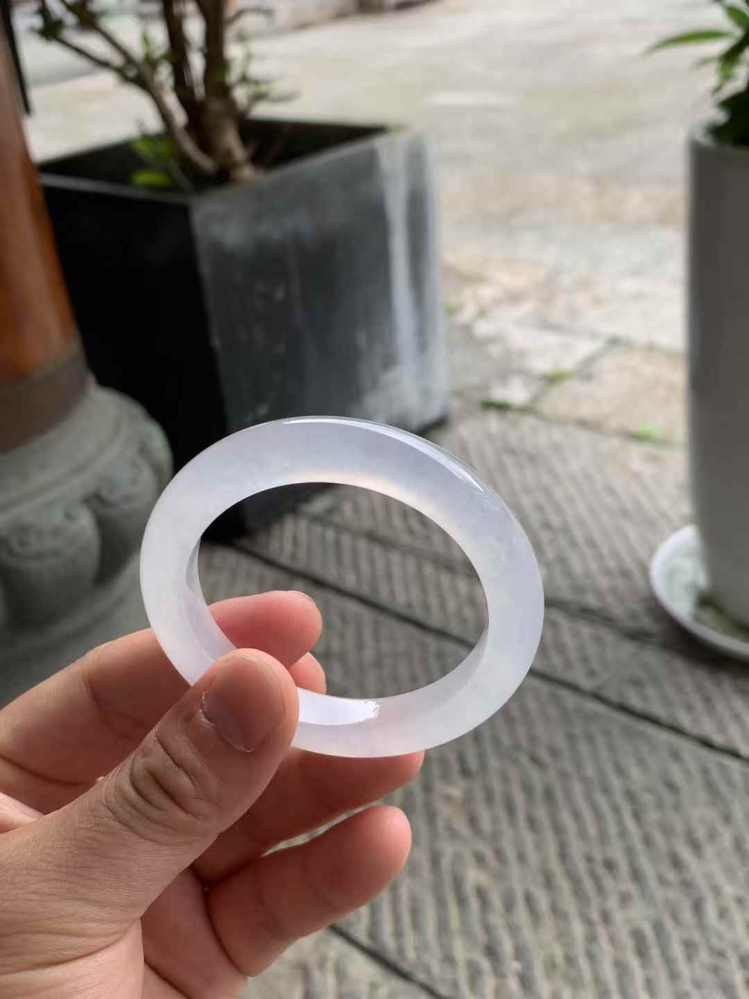高冰底起光正圈翡翠手镯
