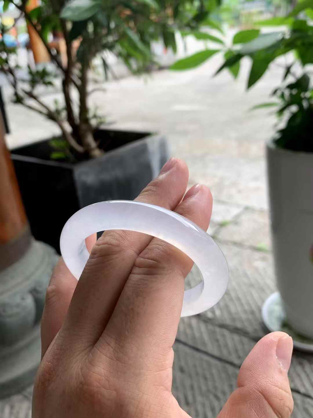 高冰底起光正圈翡翠手镯