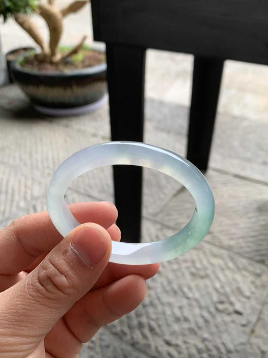 冰胶带色贵妃翡翠手镯～
