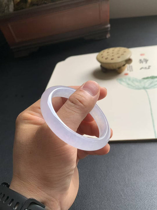 冰种粉紫贵妃翡翠手镯