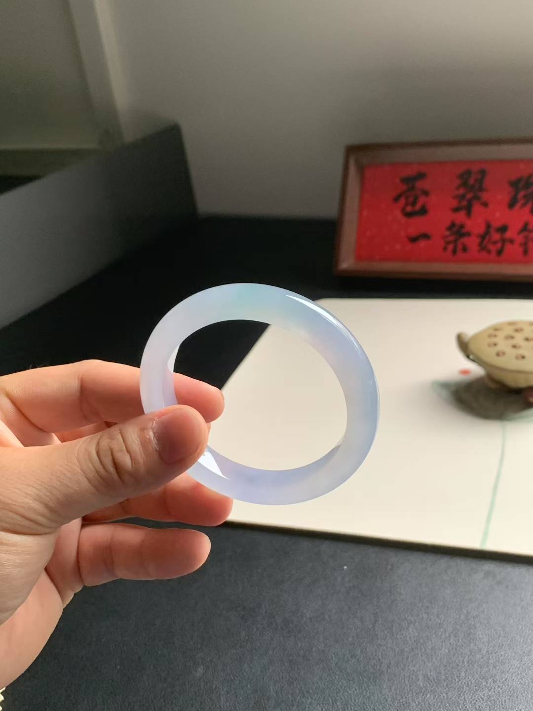 冰胶春彩正圈翡翠手镯