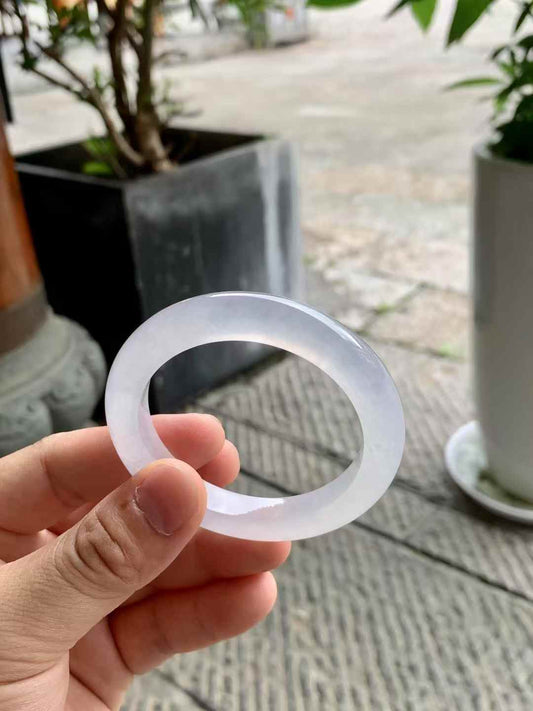 高冰底起光正圈翡翠手镯
